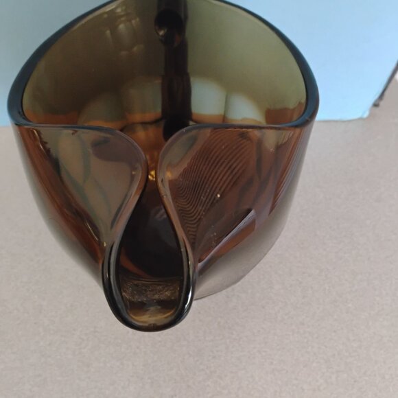 Viking Glass Vintage Georgian Pattern Beverage Pitcher, Chestnut Brown, MCM - Picture 5 of 5